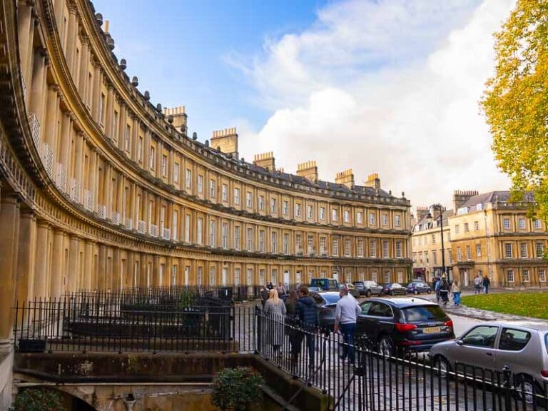 The Circus in Bath city, one of the six crescents in Bath.