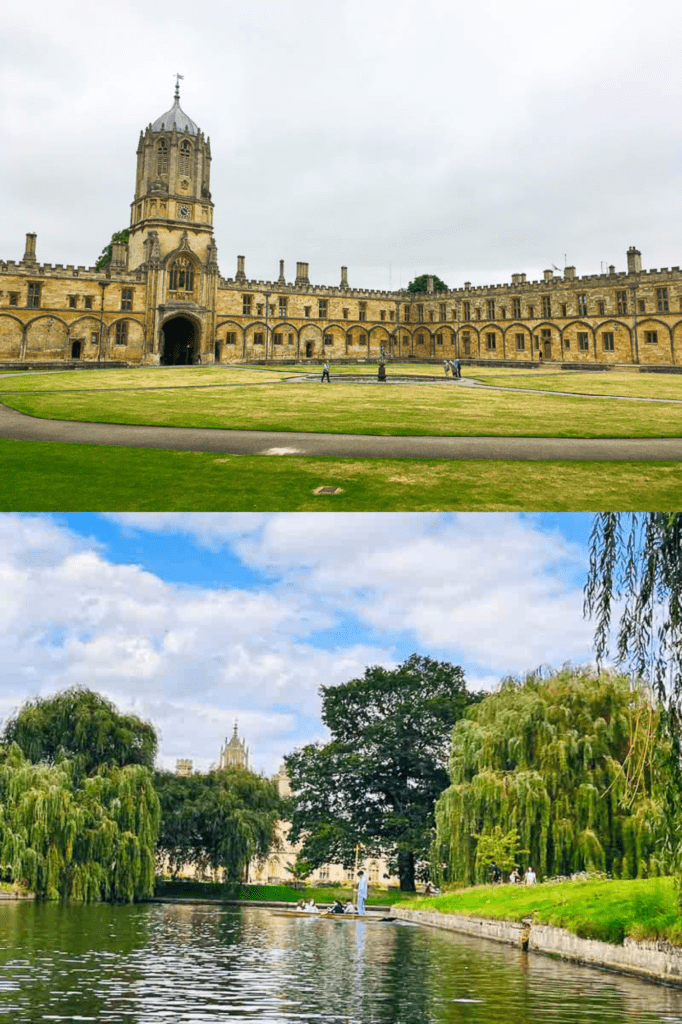 Cambridge and Oxford day tour collage