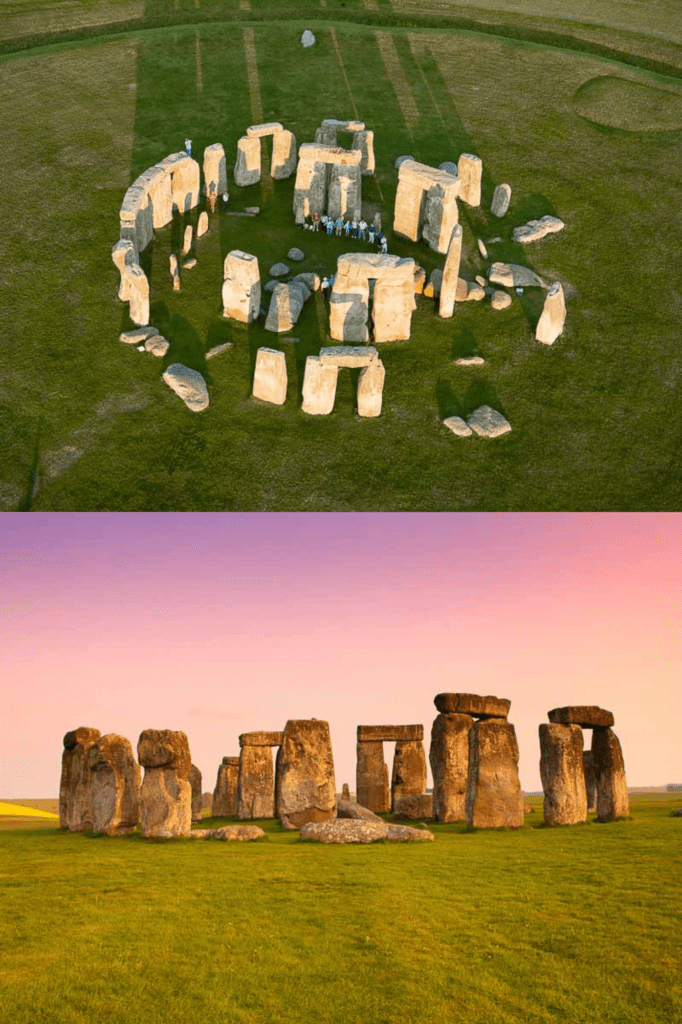 Stonehenge evening access collage.