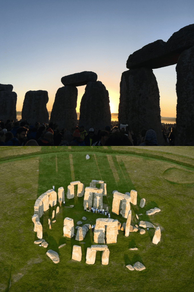 Stonehenge inner circle access collage.