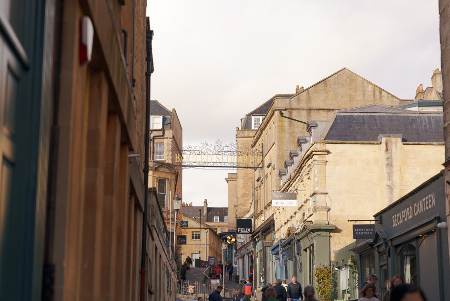 Photo view of Bartlett Street in Bath.