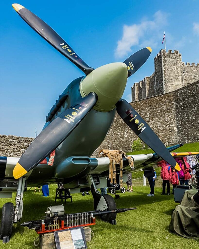 World War two aircraft at Dover castle