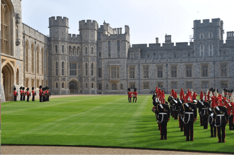 Windsor Castle Grounds with Guards