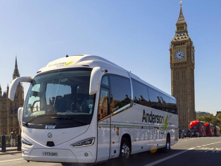 Anderson Tours coach in London, day trips and tours from London.