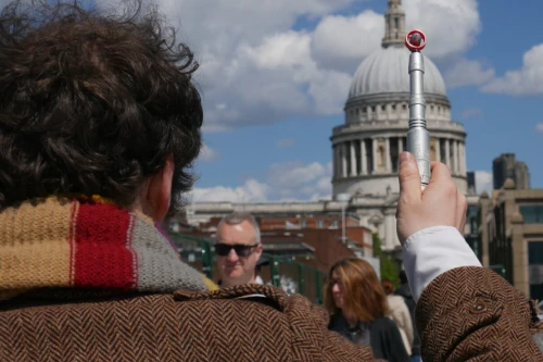 Doctor Who Walking Tour with guide and group in London by Brit Movie Tours.