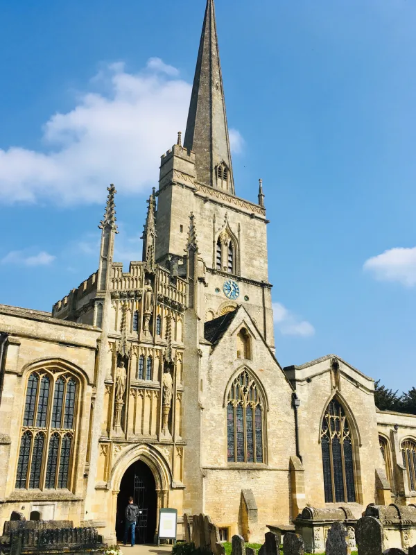 St John Baptist Church in Baptist in Burford, historical parish church in the community in the Cotswolds.